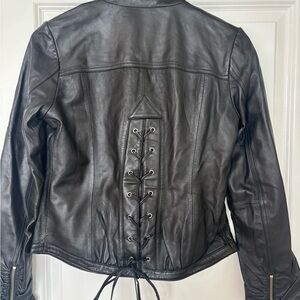 Y2K vintage Marciano black leather jacket
